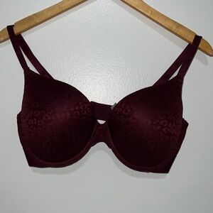 Victoria’s Secret PINK   Bra 36DD E80 Everywhere Push-up Red Wine